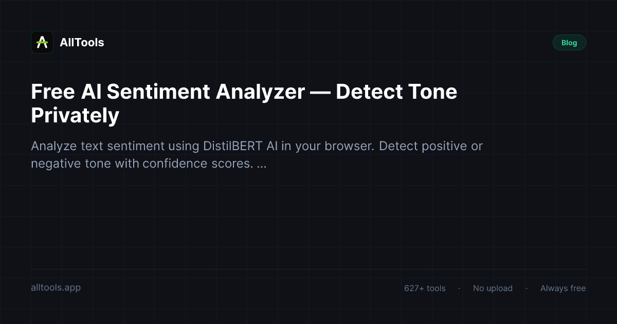 Free AI Sentiment Analyzer — Detect Tone Privately — free browser tool guide