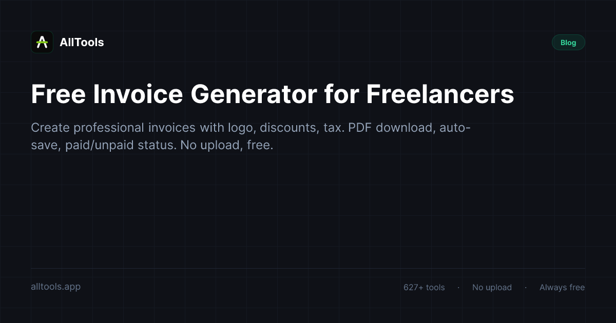 Free Invoice Generator for Freelancers — free browser tool guide
