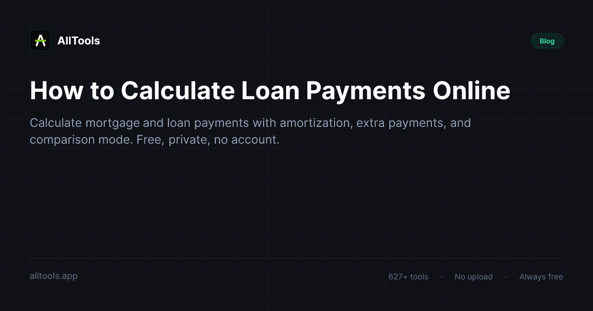 How to Calculate Loan Payments Online — free browser tool guide
