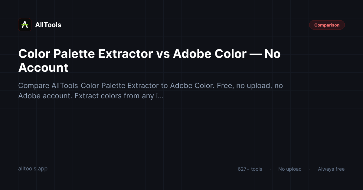 Color Palette Extractor vs Adobe Color — No Account — free browser tool guide