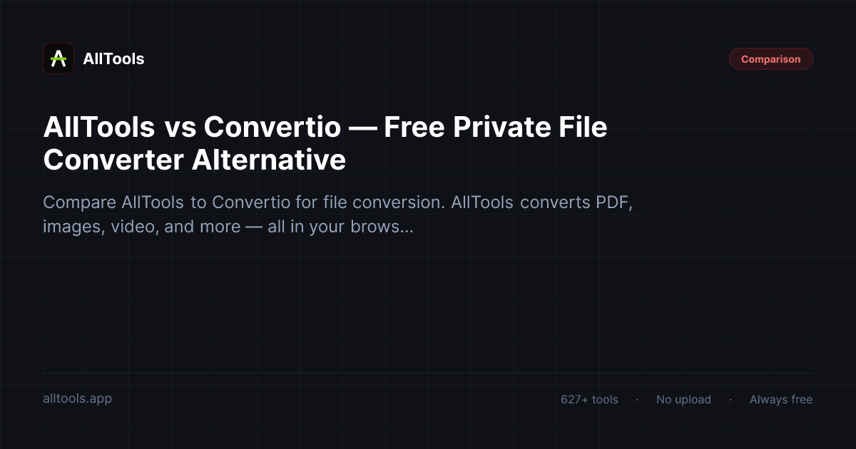 AllTools vs Convertio — Free Private File Converter Alternative — free browser tool guide