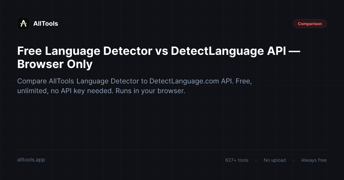 Free Language Detector vs DetectLanguage API — Browser Only — free browser tool guide