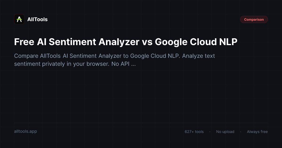 Free AI Sentiment Analyzer vs Google Cloud NLP — free browser tool guide