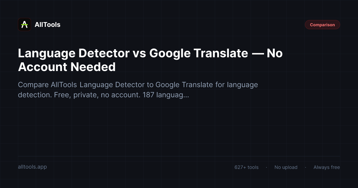Language Detector vs Google Translate — No Account Needed — free browser tool guide